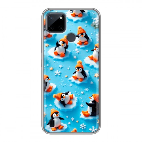 Дизайнерский силиконовый чехол для Realme C21Y Новый год