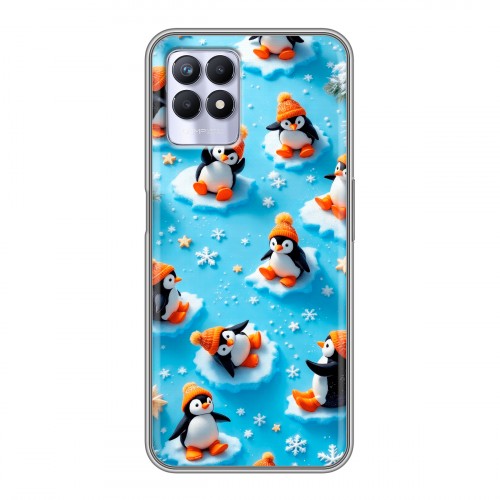 Дизайнерский силиконовый чехол для Realme 8i Новый год