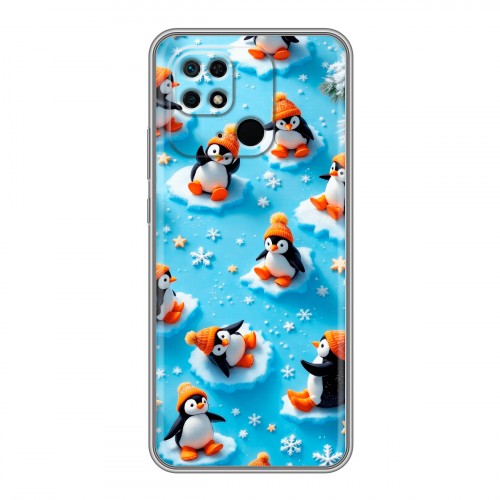 Дизайнерский силиконовый чехол для Xiaomi Redmi 10C Новый год