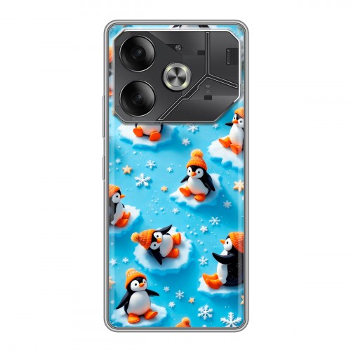 Дизайнерский пластиковый чехол для Tecno Pova 6 Новый год