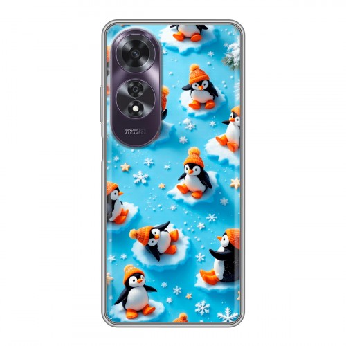 Дизайнерский пластиковый чехол для OPPO A60 Новый год