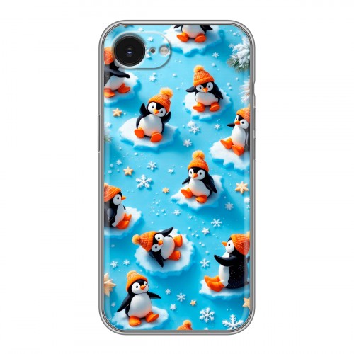 Дизайнерский силиконовый чехол для Iphone 16e Новый год