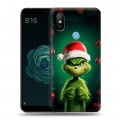 Дизайнерский силиконовый чехол для Xiaomi Mi A2 Гринч Новый год Рождество