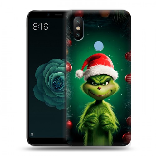Дизайнерский силиконовый чехол для Xiaomi Mi A2 Гринч Новый год Рождество