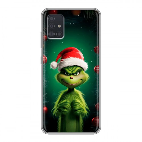 Дизайнерский силиконовый чехол для Samsung Galaxy A51 Гринч Новый год Рождество