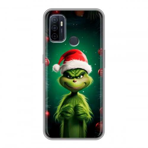 Дизайнерский силиконовый чехол для OPPO A53 Гринч Новый год Рождество