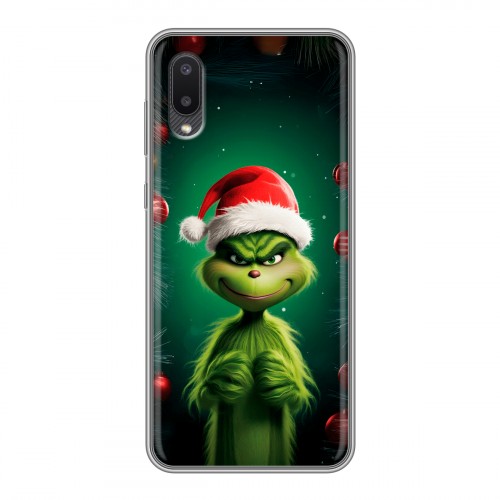 Дизайнерский силиконовый чехол для Samsung Galaxy A02 Гринч Новый год Рождество
