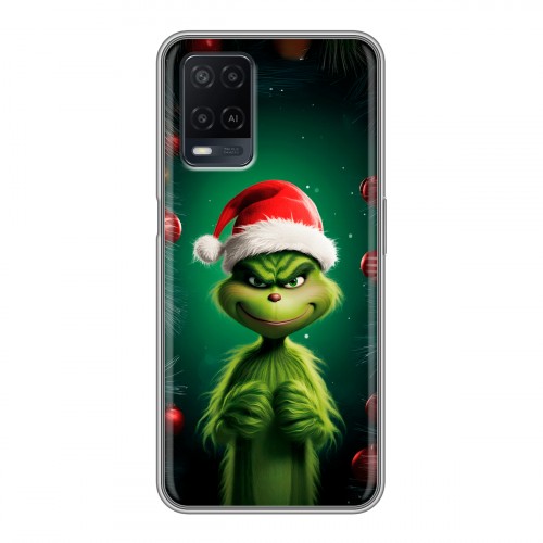 Дизайнерский силиконовый чехол для OPPO A54 Гринч Новый год Рождество
