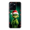 Дизайнерский силиконовый чехол для Vivo Y35 Гринч Новый год Рождество