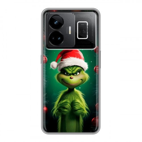 Дизайнерский силиконовый чехол для Realme GT3 Гринч Новый год Рождество