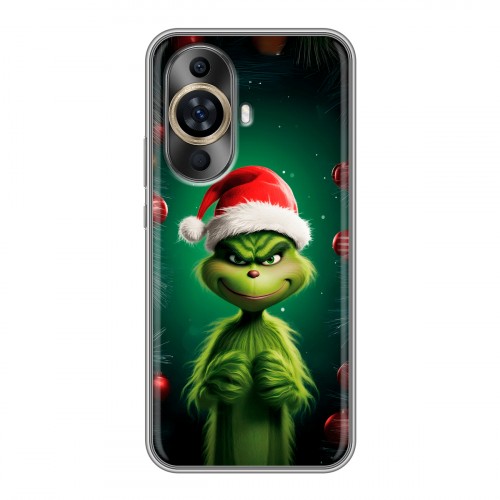 Дизайнерский силиконовый с усиленными углами чехол для Huawei Nova 11 Гринч Новый год Рождество