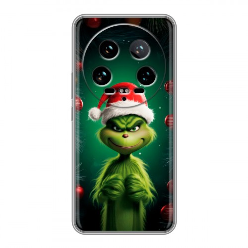 Дизайнерский силиконовый чехол для Xiaomi 14 Ultra Гринч Новый год Рождество