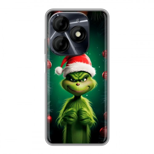 Дизайнерский силиконовый чехол для Itel P55 4G Гринч Новый год Рождество