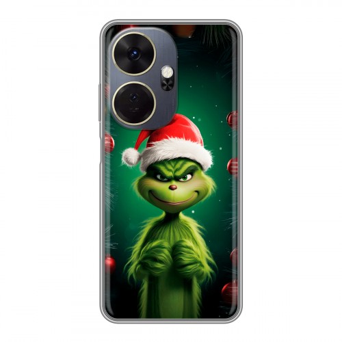 Дизайнерский силиконовый чехол для Itel P55 Plus Гринч Новый год Рождество