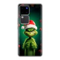 Дизайнерский силиконовый чехол для Vivo V30 Pro Гринч Новый год Рождество