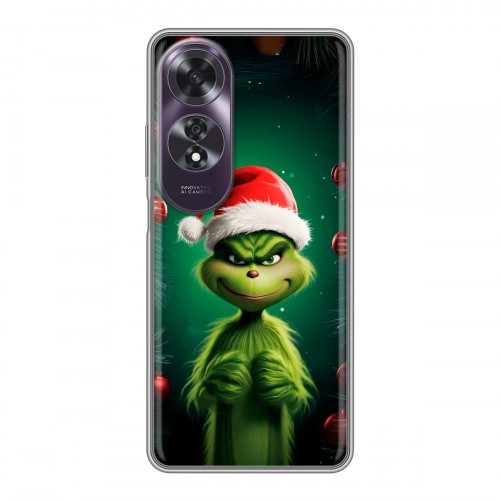 Дизайнерский пластиковый чехол для OPPO A60 Гринч Новый год Рождество
