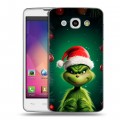 Дизайнерский пластиковый чехол для LG L60 Гринч Новый год Рождество