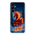 Дизайнерский пластиковый чехол для Samsung Galaxy A55 Новый год коня