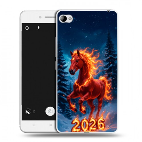 Дизайнерский пластиковый чехол для Lenovo S90 Новый год коня