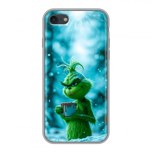 Дизайнерский силиконовый чехол для Iphone 7 Новый год гринч