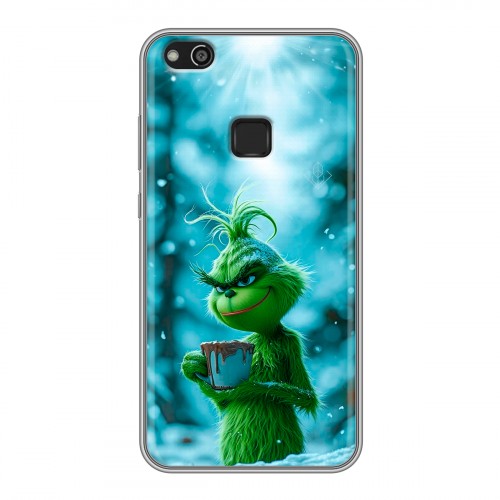 Дизайнерский силиконовый чехол для Huawei P10 Lite Новый год гринч