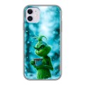 Дизайнерский силиконовый чехол для Iphone 11 Новый год гринч