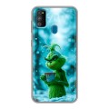 Дизайнерский силиконовый чехол для Samsung Galaxy M30s Новый год гринч