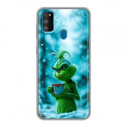 Дизайнерский силиконовый чехол для Samsung Galaxy M30s Новый год гринч