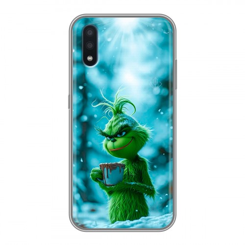Дизайнерский силиконовый чехол для Samsung Galaxy M01 Новый год гринч