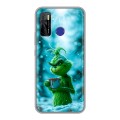Дизайнерский силиконовый чехол для Tecno Camon 15 Новый год гринч