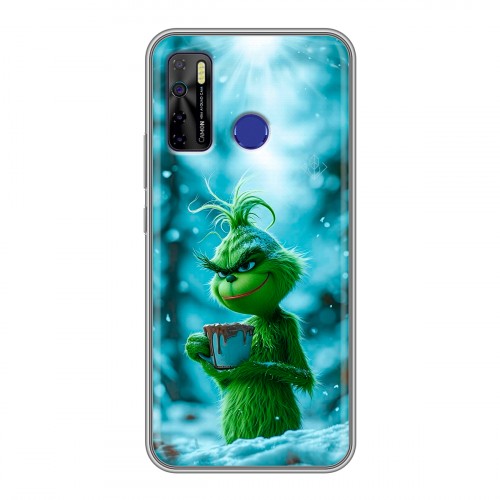 Дизайнерский силиконовый чехол для Tecno Camon 15 Новый год гринч