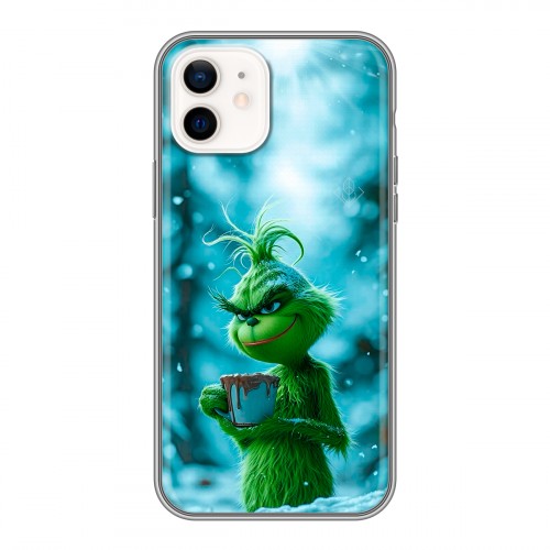 Дизайнерский силиконовый чехол для Iphone 12 Новый год гринч