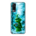 Дизайнерский силиконовый чехол для Vivo Y31 Новый год гринч