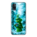 Дизайнерский силиконовый чехол для ZTE Blade A71 Новый год гринч