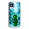 Дизайнерский силиконовый с усиленными углами чехол для Realme 8i Новый год гринч