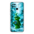 Дизайнерский силиконовый чехол для Xiaomi Redmi 10C Новый год гринч
