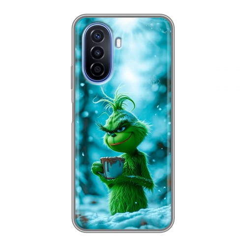 Дизайнерский силиконовый чехол для Huawei Nova Y70 Новый год гринч