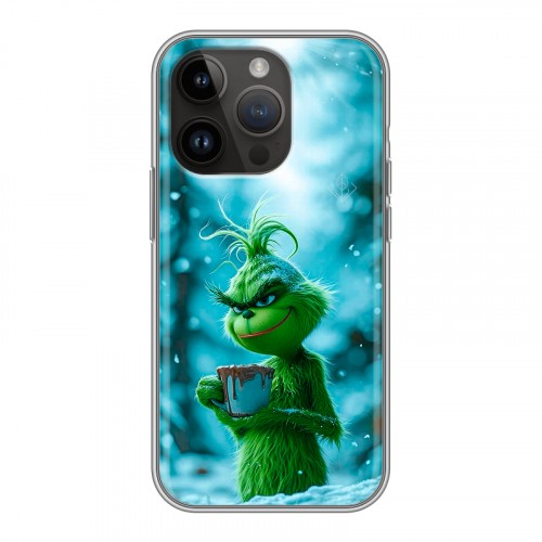 Дизайнерский силиконовый чехол для Iphone 14 Pro Новый год гринч