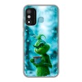 Дизайнерский силиконовый чехол для Itel A27 Новый год гринч