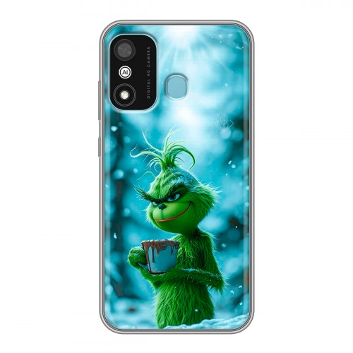 Дизайнерский силиконовый чехол для Itel A27 Новый год гринч
