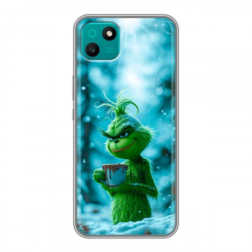Дизайнерский силиконовый чехол для Wiko T10 Новый год гринч