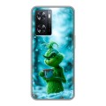Дизайнерский пластиковый чехол для OPPO A57s Новый год гринч