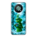 Дизайнерский силиконовый чехол для Huawei Nova Y90 Новый год гринч