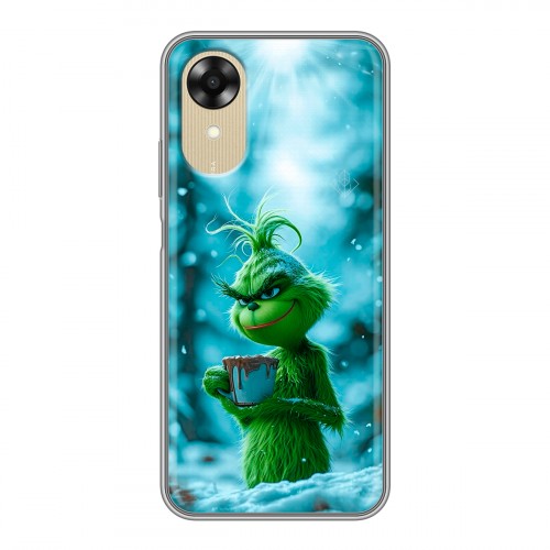 Дизайнерский силиконовый чехол для OPPO A17k Новый год гринч