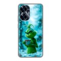 Дизайнерский силиконовый чехол для Realme C55 Новый год гринч