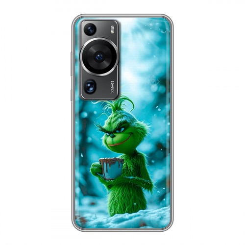 Дизайнерский силиконовый чехол для Huawei P60 Новый год гринч