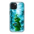 Дизайнерский силиконовый чехол для Iphone 15 Новый год гринч