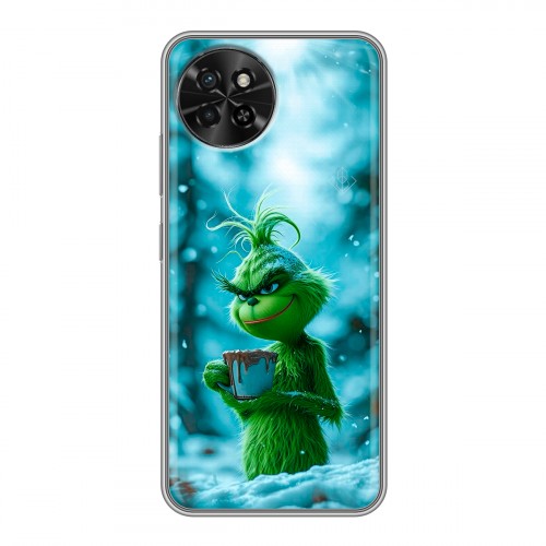 Дизайнерский силиконовый чехол для Itel S23 Новый год гринч