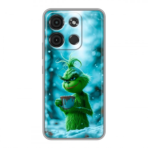 Дизайнерский силиконовый чехол для Itel A60s Новый год гринч