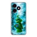 Дизайнерский силиконовый чехол для Tecno Spark Go 2024 Новый год гринч